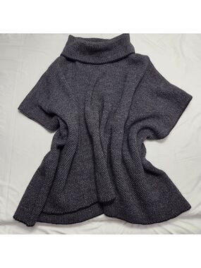 Elisabetta Italy Alpaca Wool Blend Oversized Poncho Cape Size SMALL
